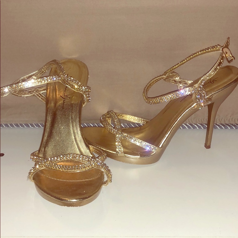 Gold High Heels